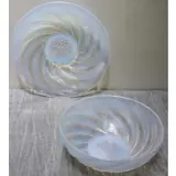 Lalique, Opalescent Bowl and Underplate
