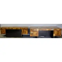 Paul Evans, Patchwork Walnut and Metal Desk &
