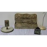 Pine Needle Dore Lot by Tiffany Studios, Tiffany Studios pine needle dore partial desk set, sold Jun 2013