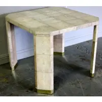 Karl Springer, Midcentury Shagreen Card Table