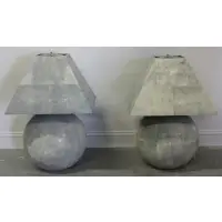 Karl Springer, ? Pair of Shagreen Ball Lamps and
