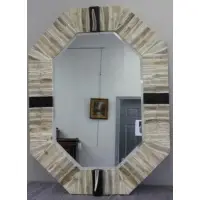 Karl Springer, Midcentury Bone Inlaid Mirror