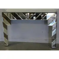 ? Two Tone Mirrored Console Table by Karl Springer, sold Sep 2012