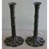Bamboo Candlestick Holders by Tiffany Studios, sold Apr 2012