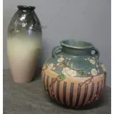 Roseville, Cherry Blossom Vase and a Weller