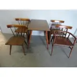 Paul McCobb, Dining Set. Table and 4 Chairs