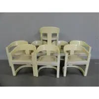 Karl Springer, Set of 8 Faux Parchment