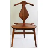 for Johannes Hansen Valet Chair by Hans J. Wegner, Midcentury teak and oak valet or bachelor's chair with lift seat, sold Feb 2016