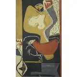 Color Lithograph "Femme Ã la Main by Le Corbusier, 1954, framed behind glass, sold Jan 2016