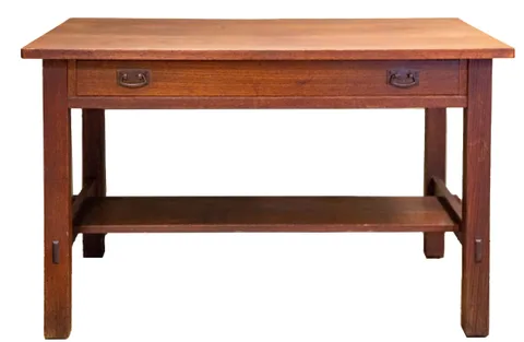 L & Jg Stickley, #531 Oak One Drawer Library Table