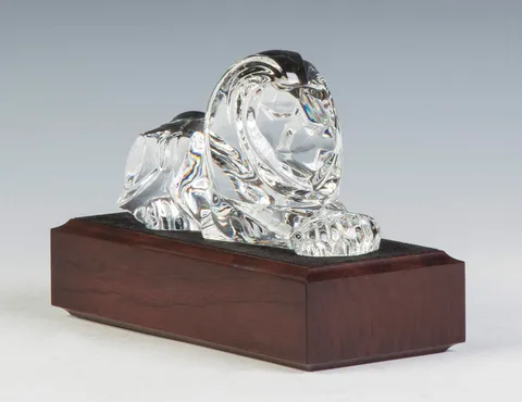 Crystal Lion by Alexander Joseph von Steuben, sold Oct 2014