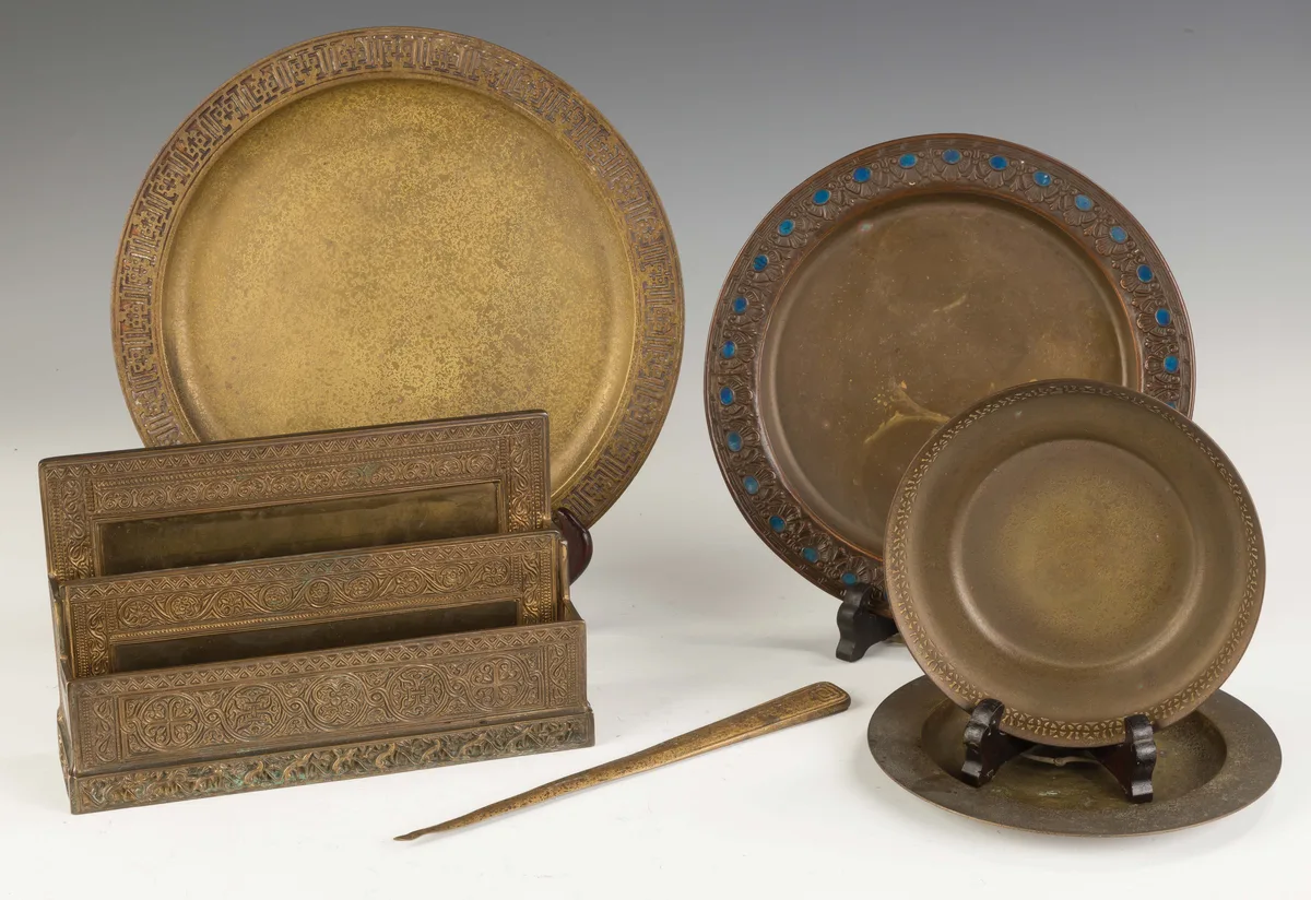 Bronze Desk and Table Articles by Tiffany Studios, sold May 2017