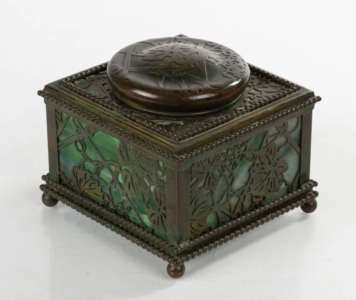 Grapevine Inkwell by Tiffany Studios, sold Nov 2024