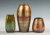 Weller, Sicard & Two Weller Lasa Pottery Vases