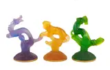 Daum, Pate-de-Verre Glass, Serpent, Tiger & Monkey