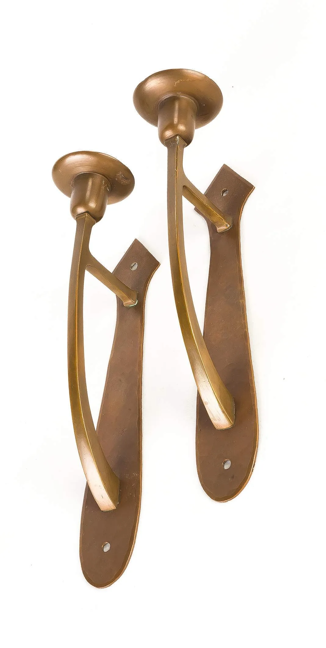 Hammered Copper Sconces by Gustav Stickley, sold Nov 2017