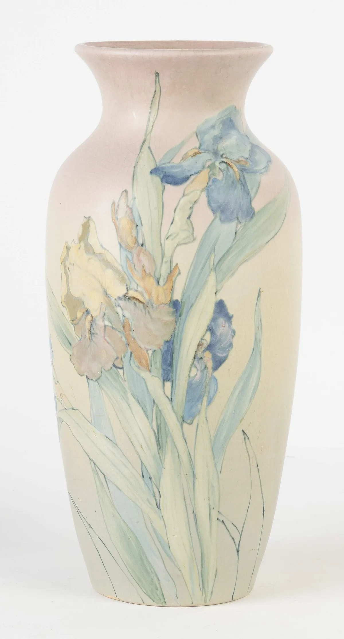 Vase with Iris by Weller, sold Nov 2017