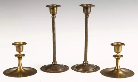 Roycroft, Hammered Copper Candlesticks