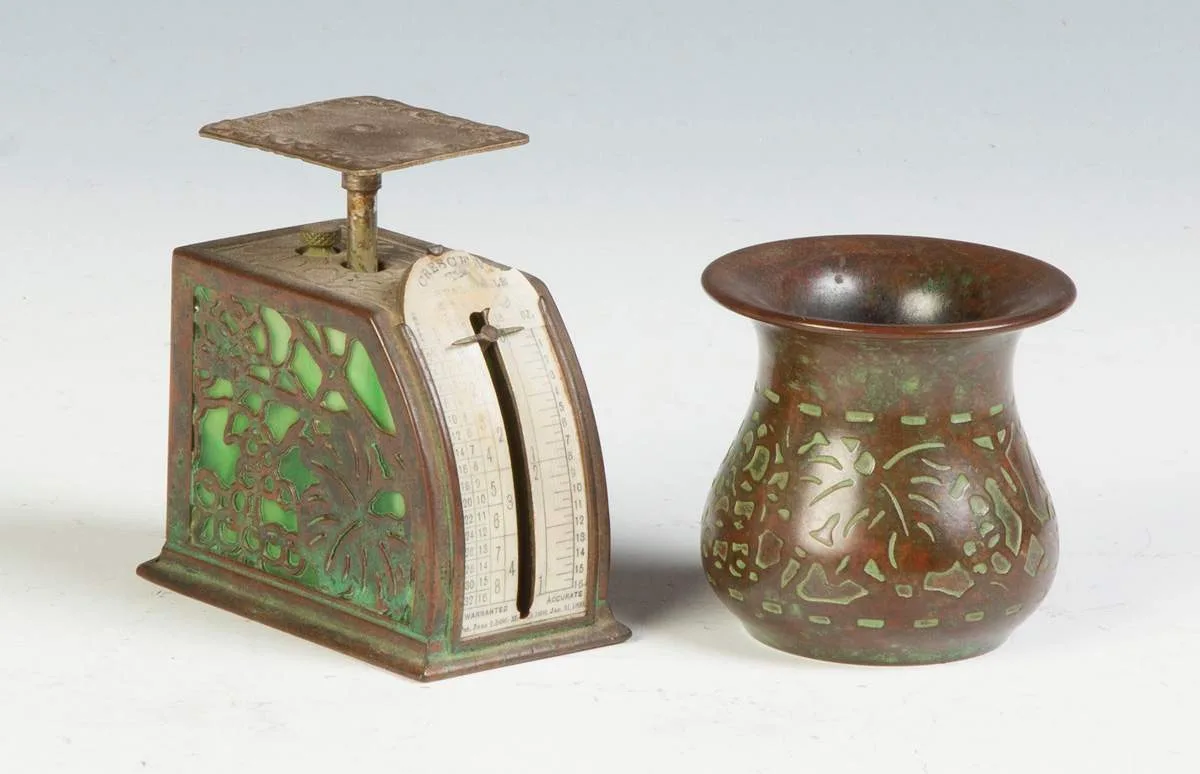 Postage Scale & Brush Wash -Grape Leaf Pattern by Tiffany Studios, sold Sep 2014