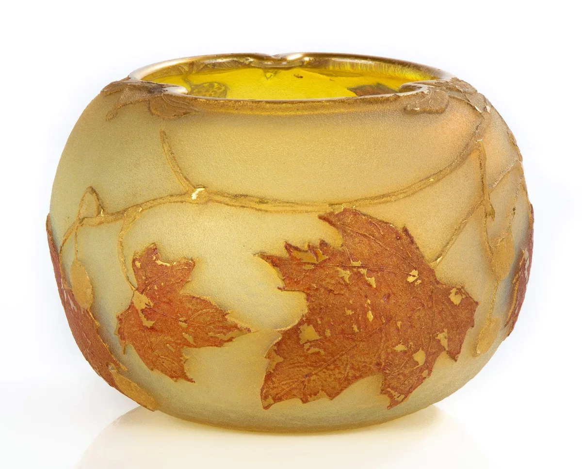 Maple Leaf Bowl by Daum Nancy, sold Nov 2022