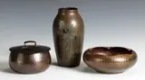 Roycroft, Hammered Copper Humidor & Bowl
