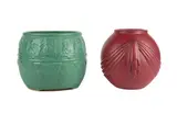 Roseville, Cameo Jardiniere & Weller Ragenda Vase