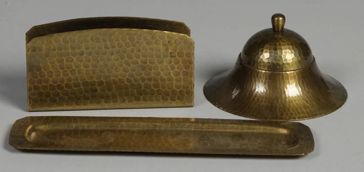Hand Hammered Desk Set by Roycroft, sold Mar 2011