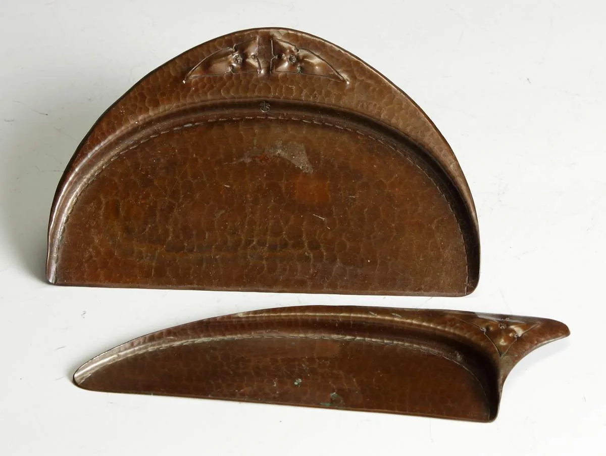 Hand Hammered Copper Crumb Set by Roycroft, sold Jun 2012