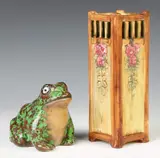 Weller, Coppertone Frog & Vase