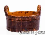 John Bell, Small-Sized JOHN BELL / WAYNESBORO Redware Butter Tub, c1850-80, c1850-80, Redware
