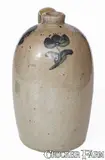 John Bell, JOHN BELL / WAYNESBORO Celadon-Glazed Stoneware Jug w/ Cobalt Decoration, circa 1850-1880, Stoneware