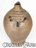 C. Crolius, Fine C. CROLIUS / MANUFACTURER / MANHATTAN-WELLS / NEW-YORK Stoneware Jug, early 19th century, Stoneware