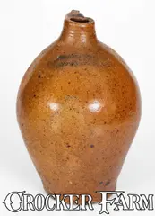 Swan & States, SWAN & STATES / STONINGTON (Connecticut) Ovoid Stoneware Jug, circa 1825, Stoneware