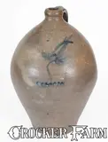 S. S. Perry & Co., 2 Gal. S. S. PERRY & CO. / WEST TROY Stoneware Jug w/ Floral Decoration, circa 1828-1833, Stoneware