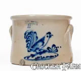 J. & E. Norton, J. & E. NORTON / BENNINGTON, VT Stoneware Crock w/ Rooster Decoration, circa 1855, Stoneware