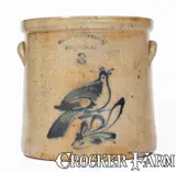 Fort Edward Stoneware Co., FORT EDWARD STONEWARE CO. / FORT EDWARD, NY Stoneware Bird Crock, circa 1875, Stoneware