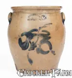 M. & T. Miller, 3 Gal. M. & T. MILLER / NEWPORT, PA Stoneware Jar w/ Floral Decoration