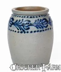 B.C. Milburn, Scarce and Fine B.C. MILBURN / ALEXA (Alexandria, VA) Half-Gallon Stoneware Jar, circa 1850, Stoneware