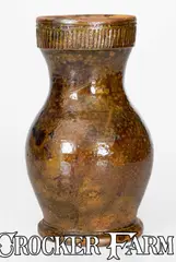 Winchester, Rare WINCHESTER / POTTERIES / VA Redware Vase, Round Hill Pottery, Frederick County, VA, c1930, c1930, Redware
