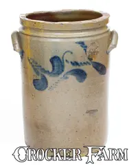 J. Eberly & Bro, J. EBERLY & BRO. / STRASBURG, VA 3 Gal. Stoneware Jar, circa 1880, Stoneware