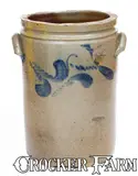 J. Eberly & Bro, J. EBERLY & BRO. / STRASBURG, VA 3 Gal. Stoneware Jar, circa 1880, Stoneware