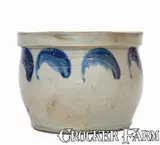 John Bell, JOHN BELL / WAYNESBORO Bowl-Shaped Stoneware Jar w/ Cobalt Decoration, circa 1850-1880, Stoneware