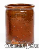 Small-Sized JOHN BELL / WAYNESBORO Redware Jar by John Bell, circa 1850-1880, Redware, sold Apr 2025