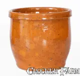 JOHN BELL / WAYNESBORO, Pennsylvania Redware Jar, c1850-1880 by John Bell, c1850-1880, Redware, sold Apr 2025
