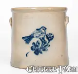 Adam Caire, 3 Gal. ADAM CAIRE / POUGHKEEPSIE, NY Stoneware Bird Crock, circa 1885, Stoneware
