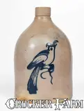 New York Stoneware Co., NEW YORK STONEWARE CO. / FORT EDWARD, NY Stoneware Bird Jug