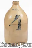 Ottman & Co., 4 Gal. HAXSTUN, OTTMAN & CO. / FORT EDWARD, NY Stoneware Jug w/ Bold Numeral Decoration, circa 1875, Stoneware