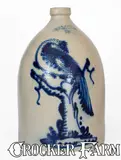 J. & E. Norton, 2 Gal. J. & E. NORTON / BENNINGTON, VT Stoneware Jug w/ Pheasant Decoration, circa 1855, Stoneware