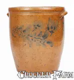 H. & S. Swank, 4 Gal. H. & S. SWANK / JOHNSTOWN Stoneware Jar w/ Floral Decoration, circa 1885, Stoneware