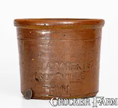 J.A. Roberts, J.A. ROBERTS / COOKEVILLE, TENN. Stoneware Crock, late 19th century, late 19th century, Stoneware
